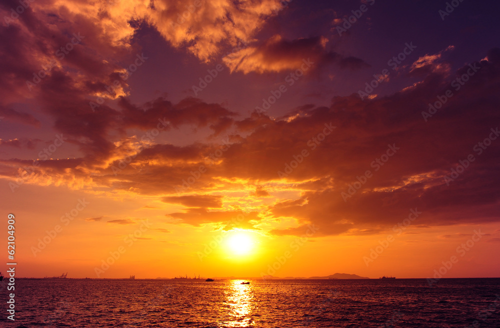 Sea Sunset and Cloudscape