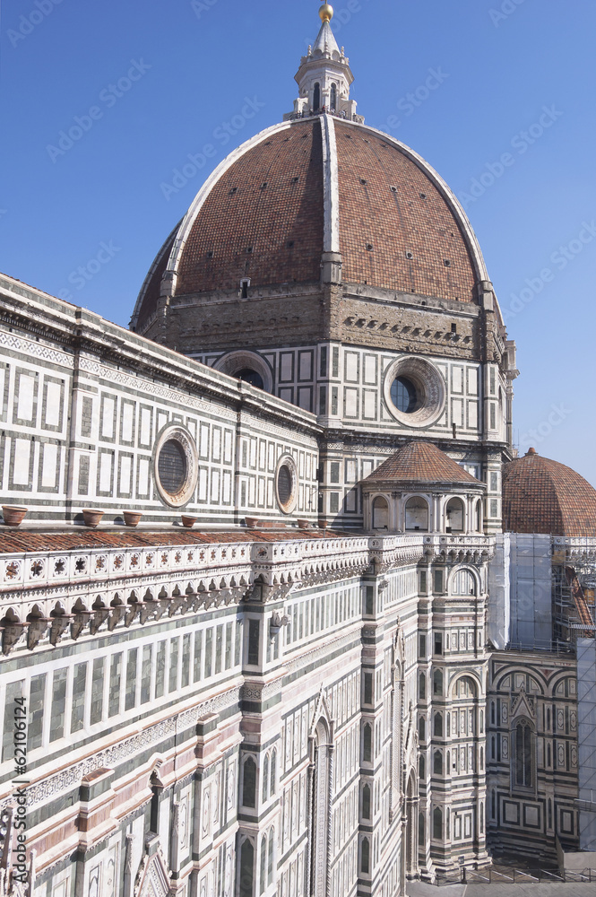 View of the Cathedral Santa Maria del Fiore in Florence, Italy