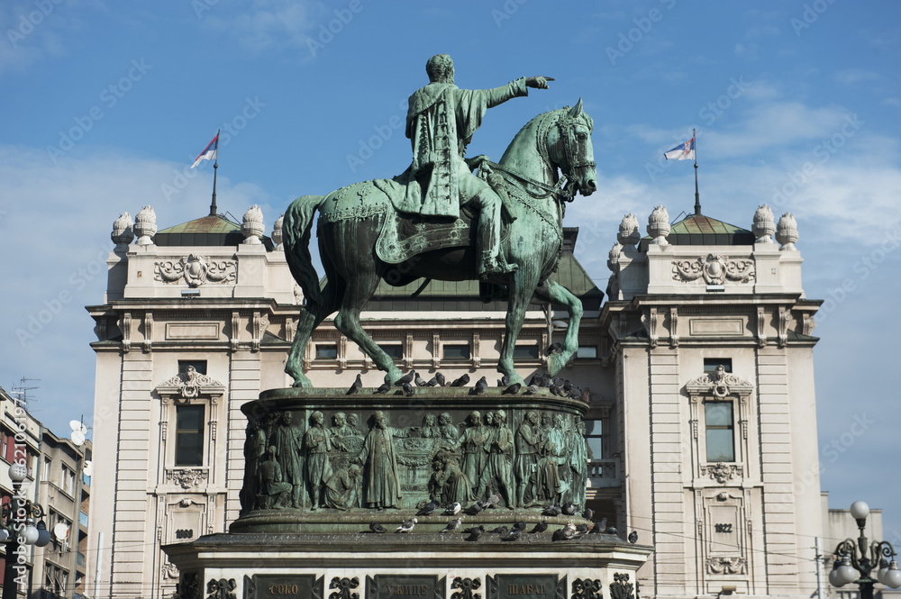 Prince Michael statue at Square of the Republic, Belgrade