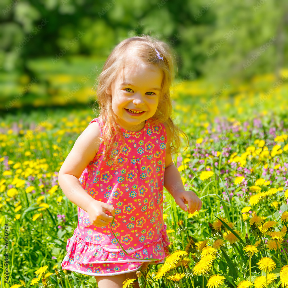 Little girl in the park Little girl in the park