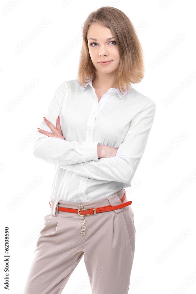 Business woman isolated on white Business woman isolated on white