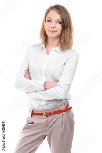 Business woman isolated on ...