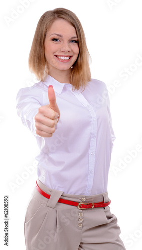 Business woman isolated on ...