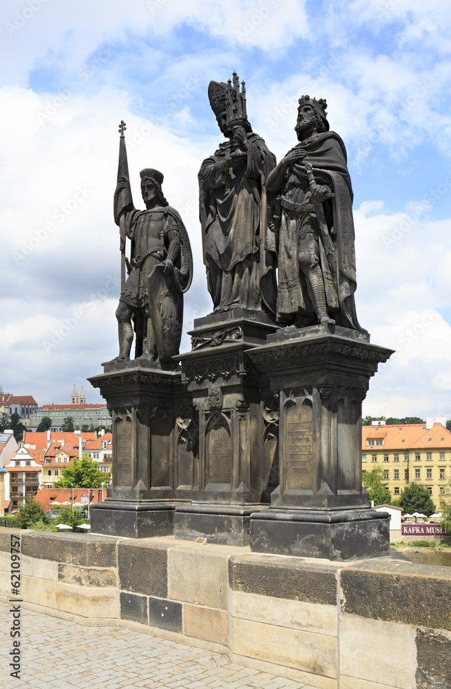 Statue of Saints Norbert of Xanten, Wenceslas and Sigismund on C Statue of Saints Norbert of Xanten, Wenceslas and Sigismund on C