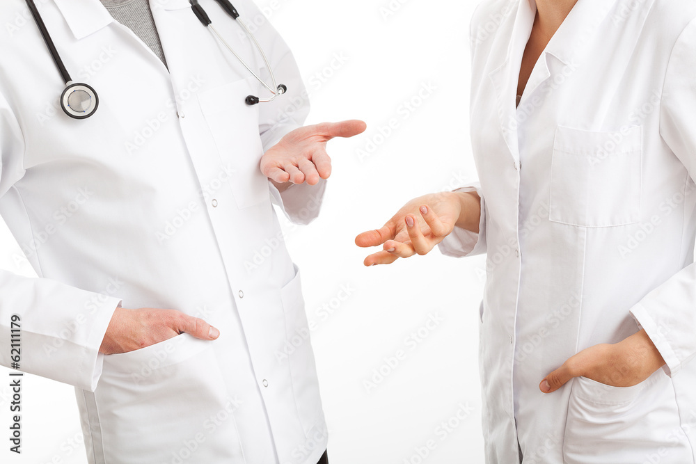 Two physicians during council Two physicians during council