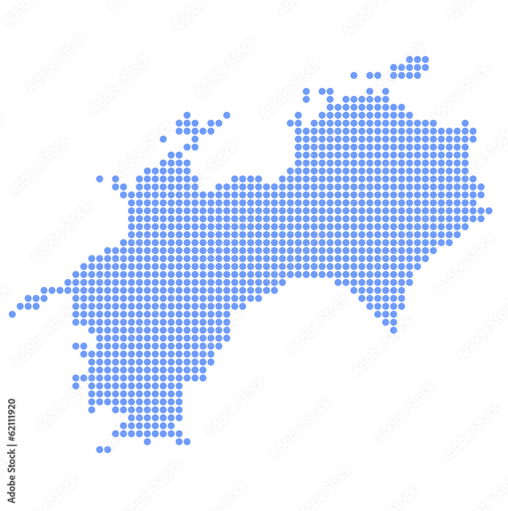 四国　地図　円