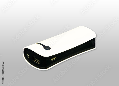 Powerbank isolated on white background