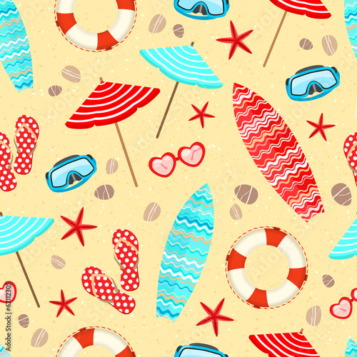 Seamless summer holiday pattern