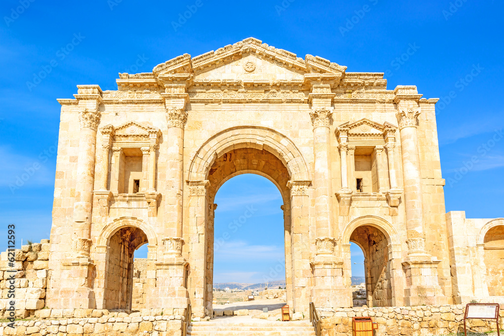 The Arch of Hadrian in Gerasa, Jerash, Jordan