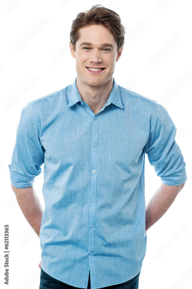 Casually-dressed young man Casually-dressed young man