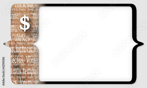 vector abstract square brackets with dollar sign