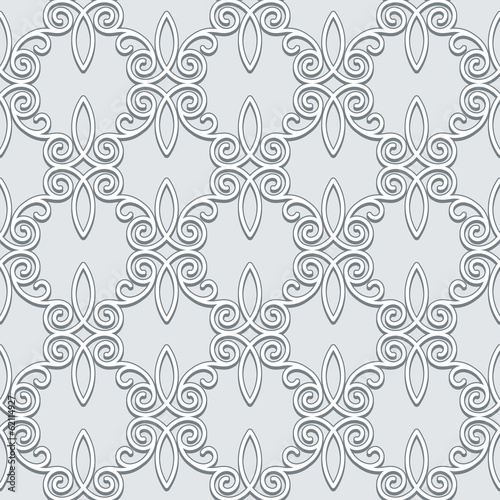 Vintage seamless pattern in neutral color