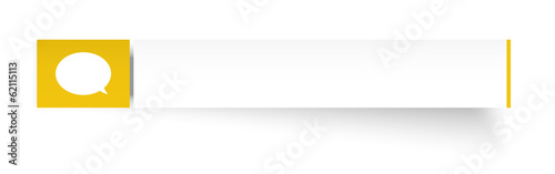 The rectangle label with speech bubble icon