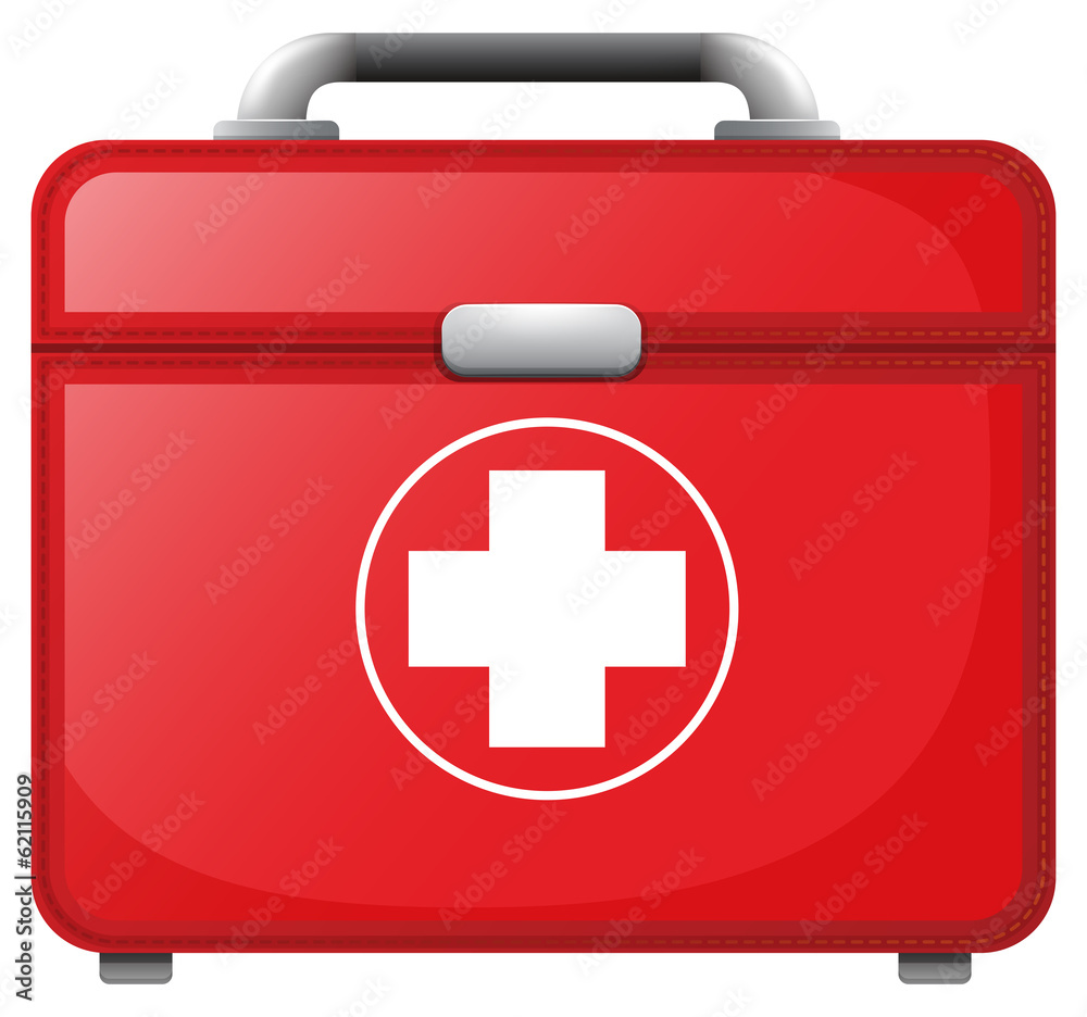 Obraz premium A red medical bag