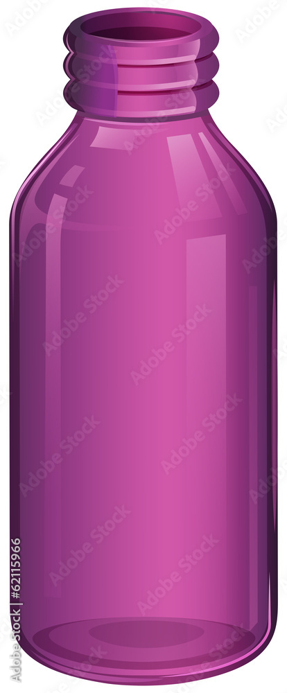 A purple medical bottle