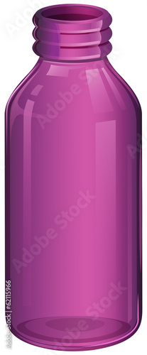 A purple medical bottle