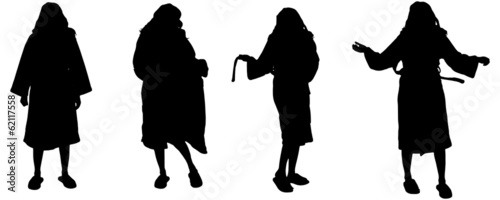 Vector silhouette of a woman.
