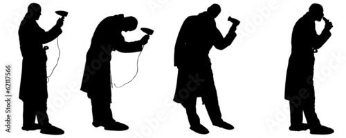 Vector silhouette of a man.