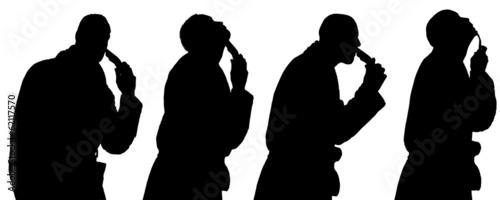 Vector silhouette of a man.