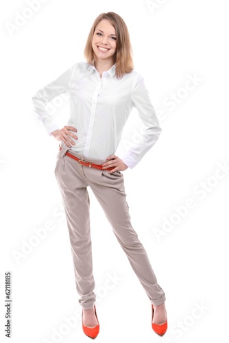 Business woman isolated on ...