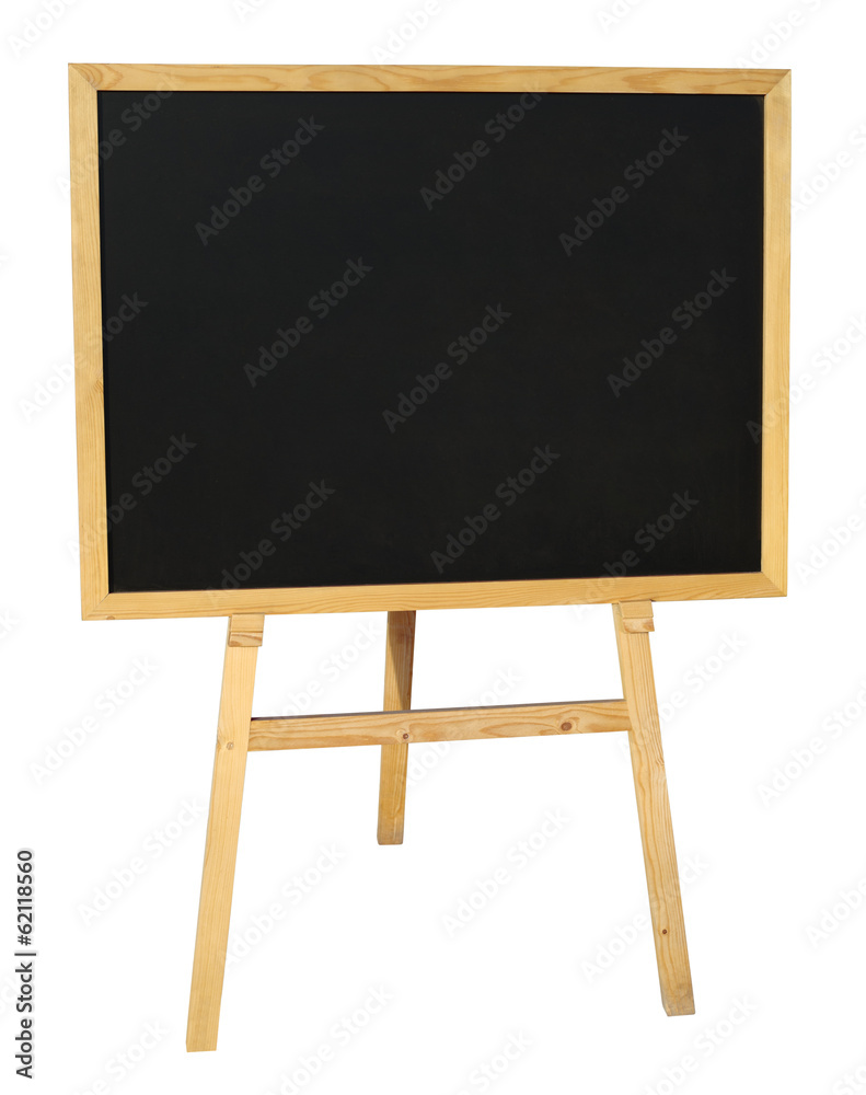 Small empty black wooden blackboard on white with clipping path Small empty black wooden blackboard on white with clipping path