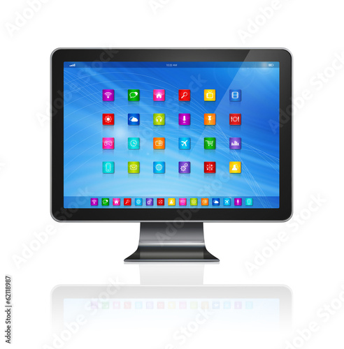 HD TV - Computer - apps icons interface