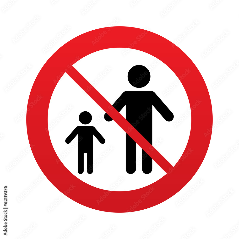 One-parent family with one child sign icon. One-parent family with one child sign icon.