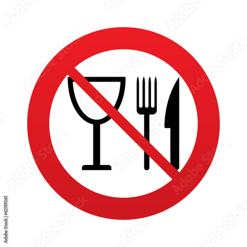 Eat sign icon. Knife  fork and wineglass.