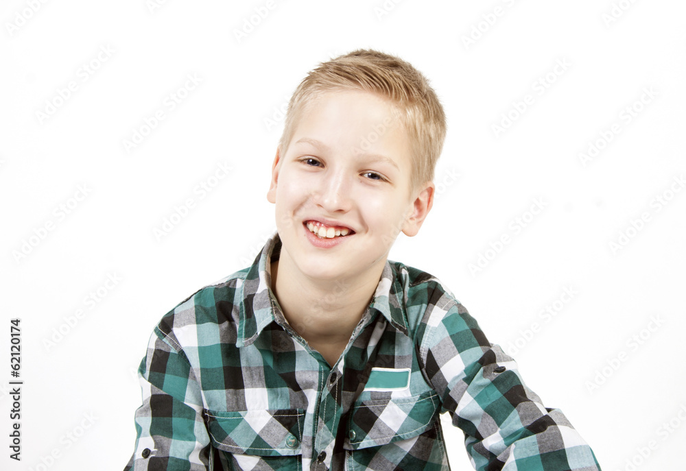smiling boy in a shirt smiling boy in a shirt