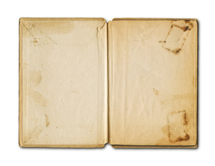 old grunge open notebook