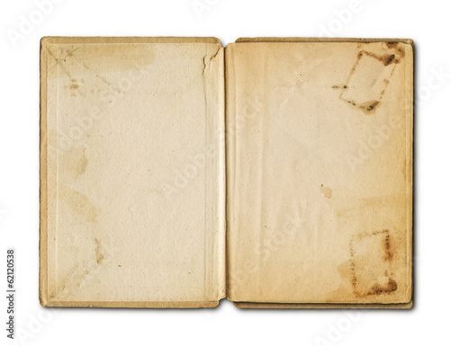old grunge open notebook