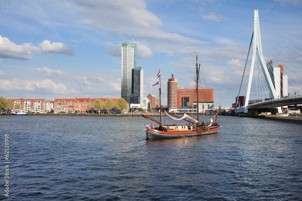 River View of Rotterdam in the Netherlands