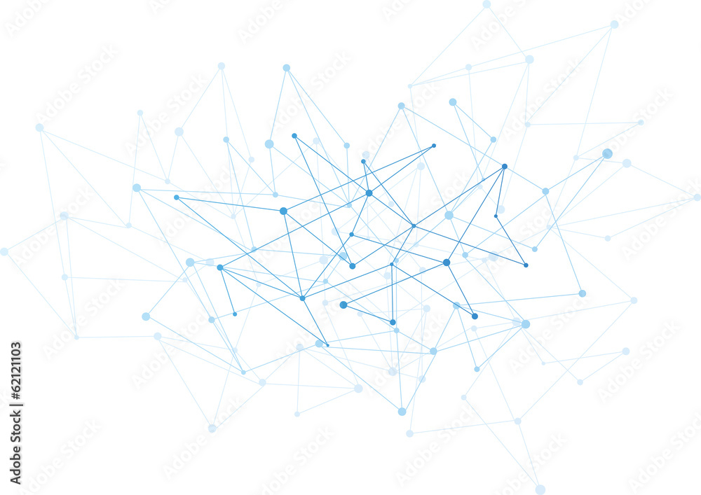 abstract background with blue dots and net vector