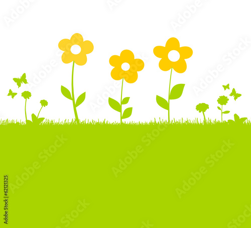 Blumenwiese mit Schmetterlingen