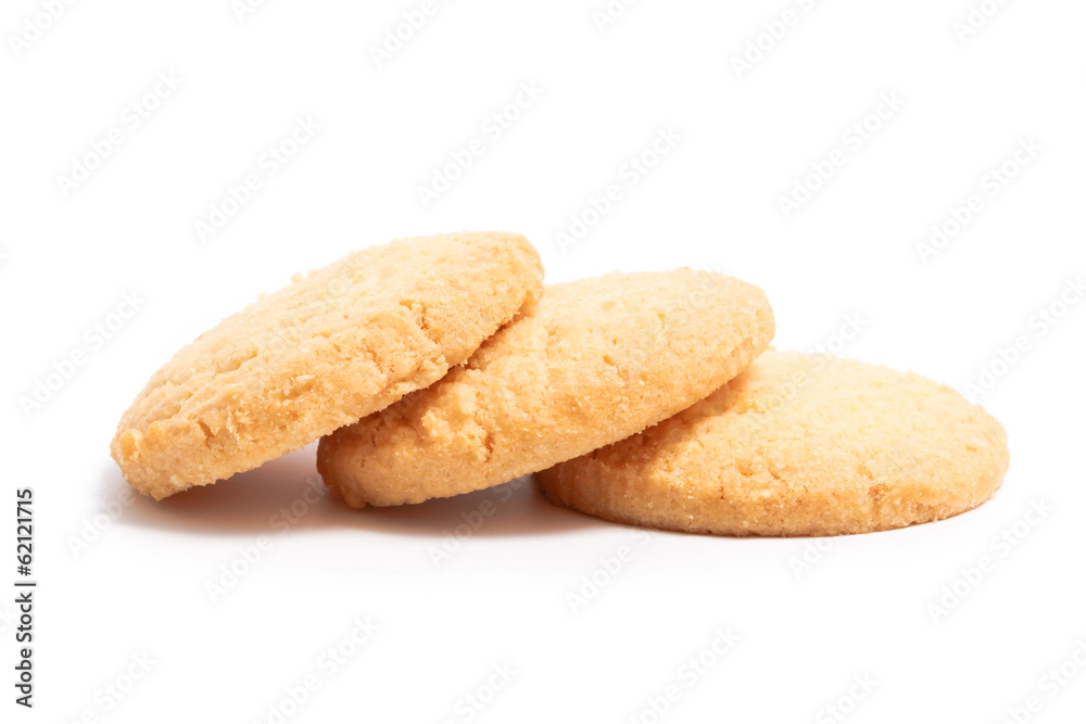 Milk cookies isolated on white background Milk cookies isolated on white background