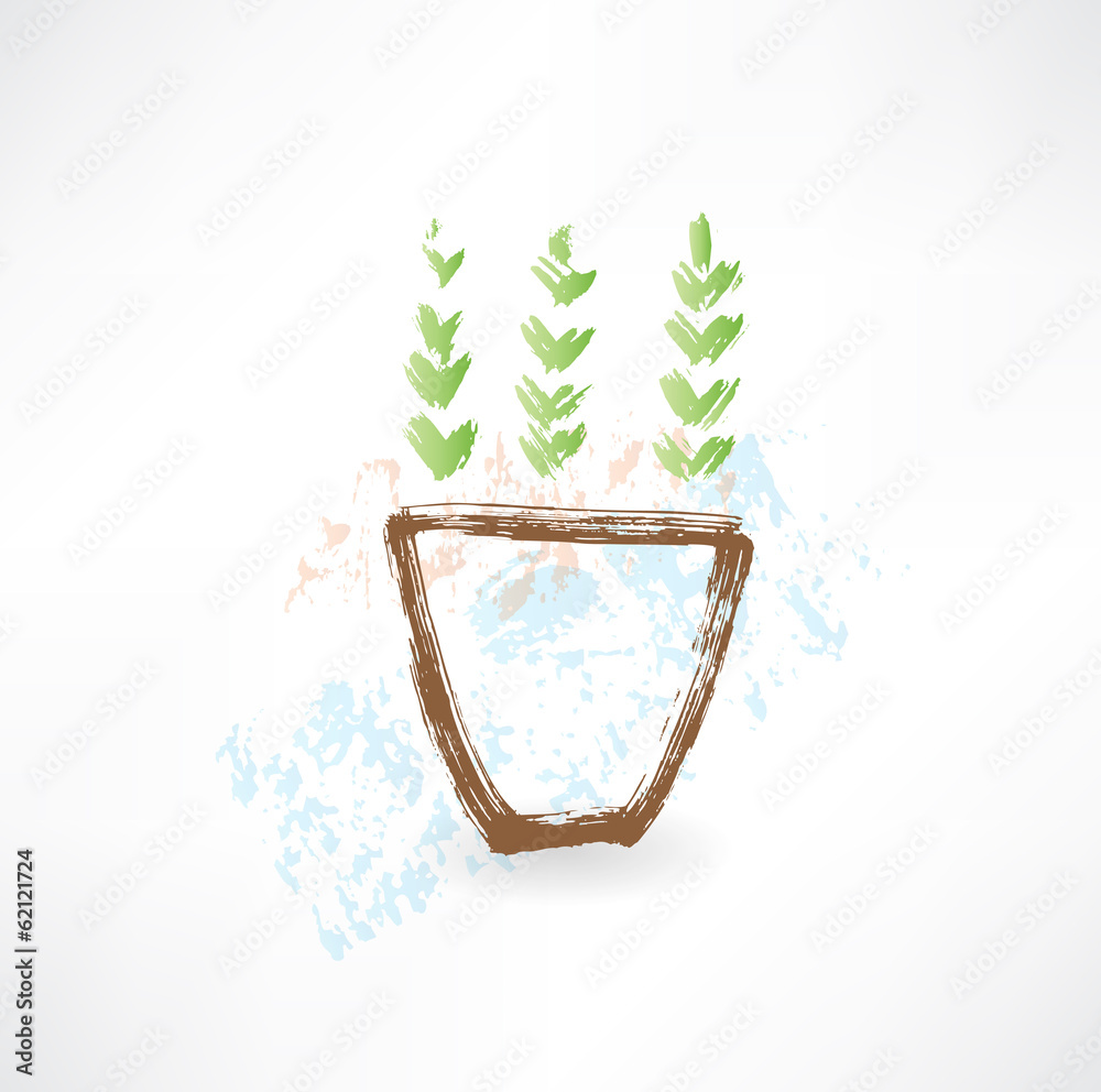 potted plant grunge icon potted plant grunge icon