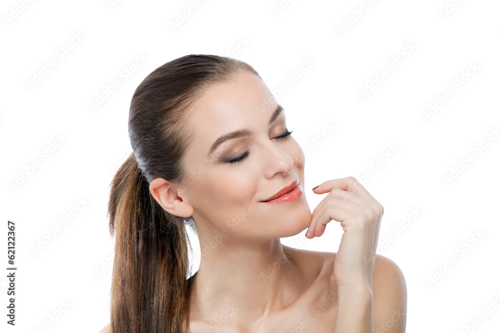 Beauty face of beautiful woman with clean fresh skin Beauty face of beautiful woman with clean fresh skin