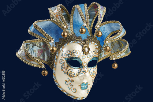 Isolated Blue Venetian mask