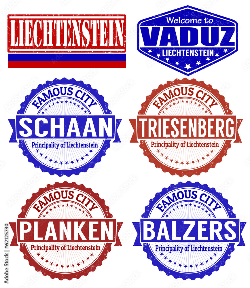 Liechtenstein cities stamps