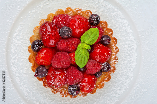 Cake with fresh berries