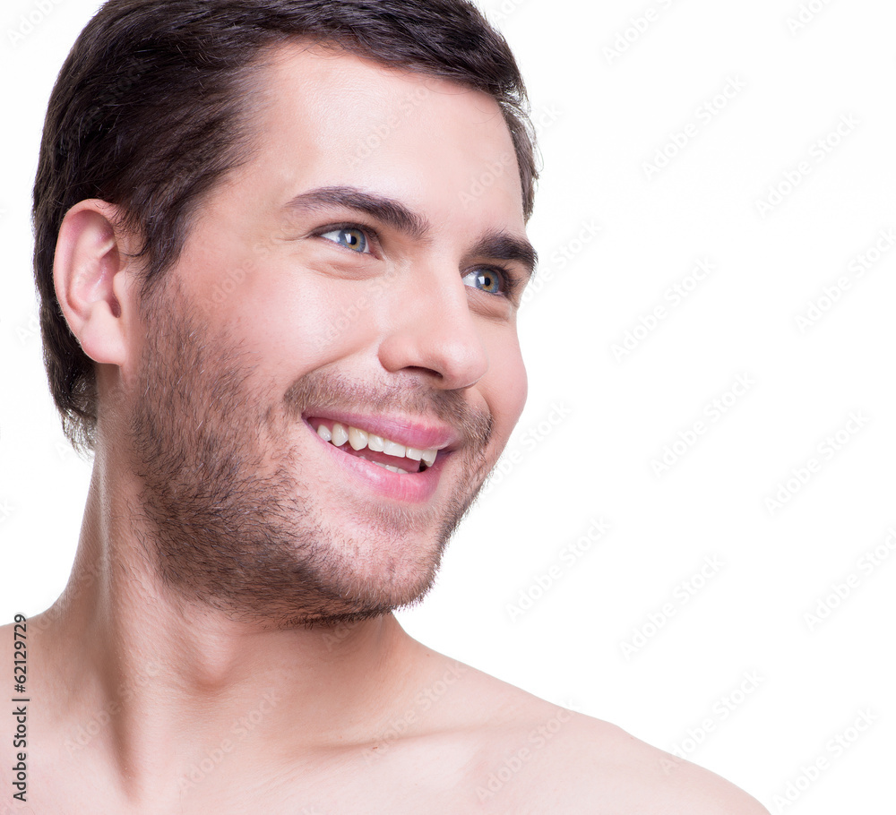 Portrait of handsome smiling young man. Portrait of handsome smiling young man.