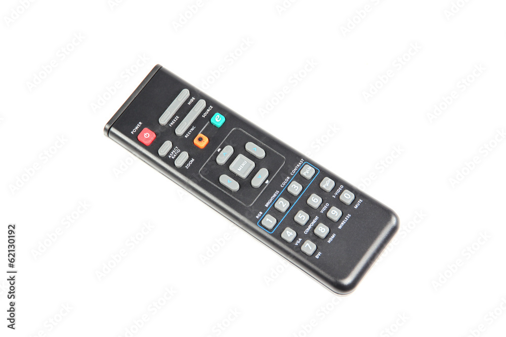 Remote Control isolated of Projector. Remote Control isolated of Projector.