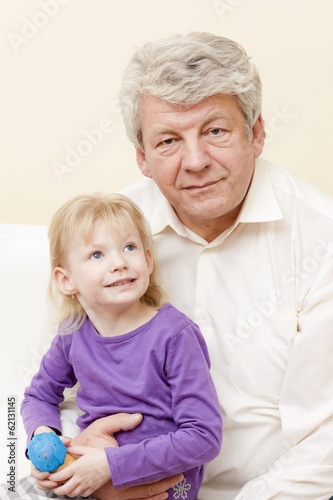 portrait of grandfather with his granddaughter © Richard Semik