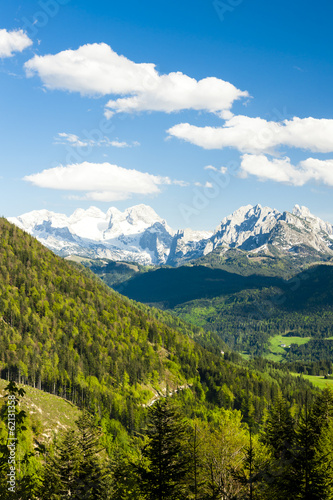 view to Dachstein from the west, Upper Austria-Styria, Austria