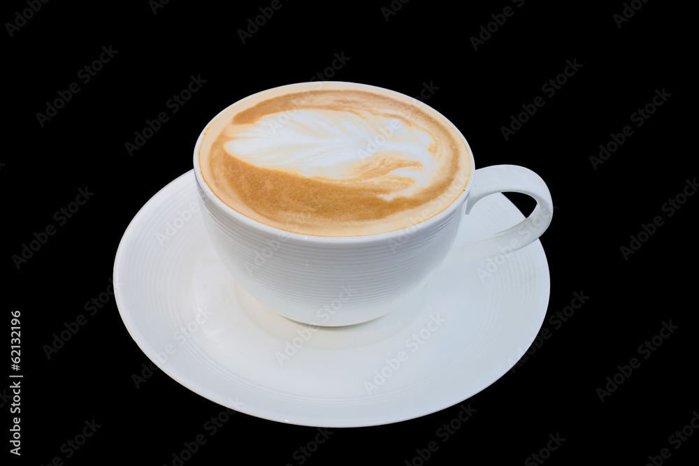 Hot coffee cup isolated on black Hot coffee cup isolated on black