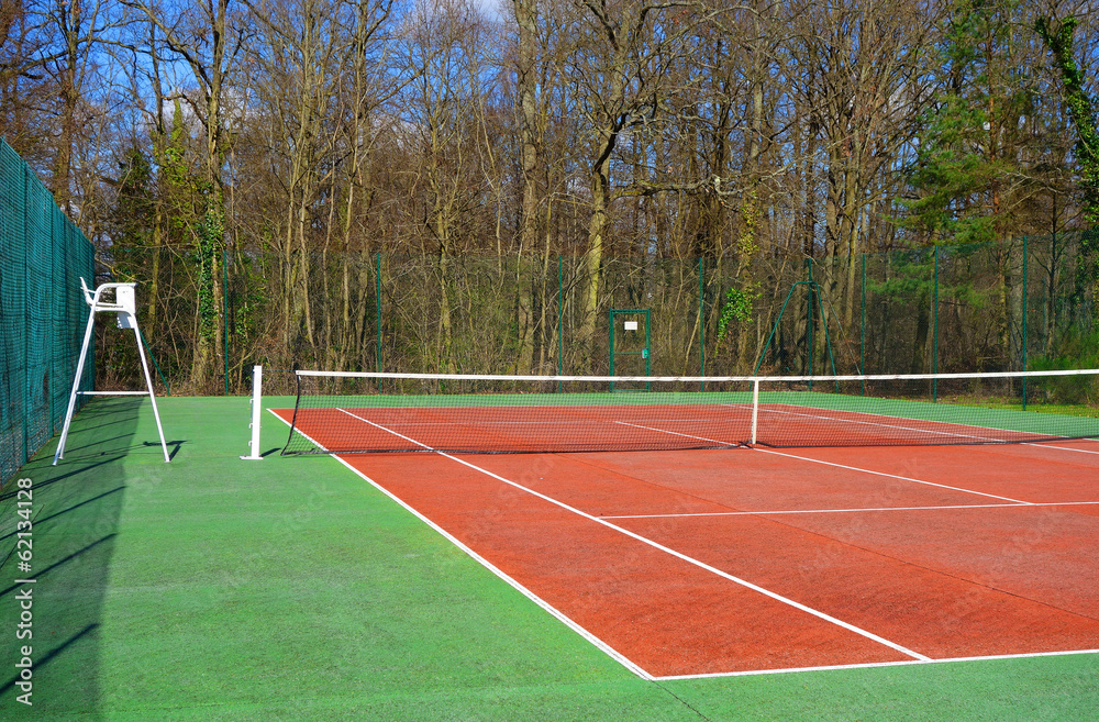 Fototapeta premium Terrain de tennis en plein air