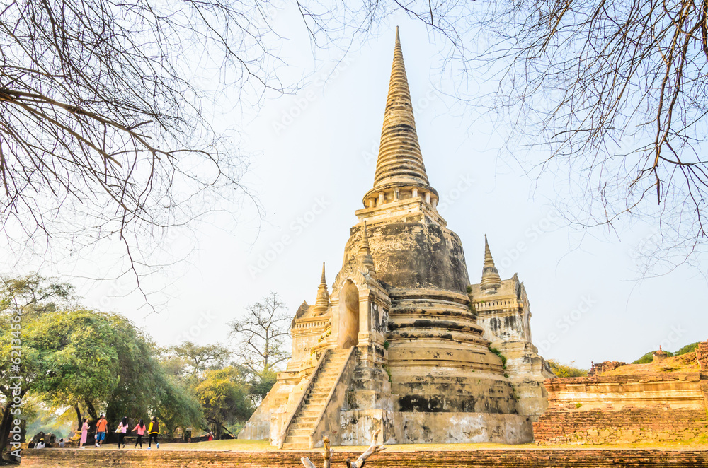 Wat Phra Si Sanphet temple at ayutthaya Thailand