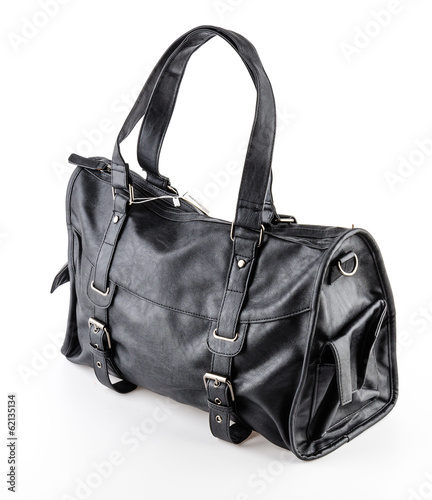 Leather bag isolated on white background