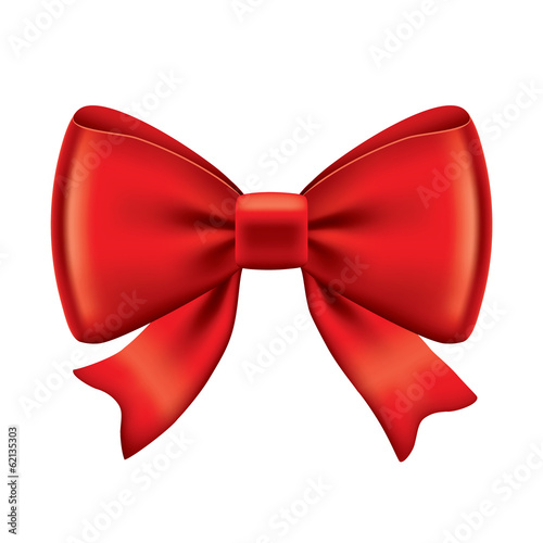Red bow vector illustration