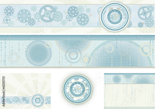 Vector set of  abstract  backgrounds for web design